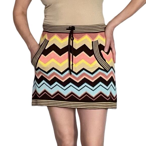 Y2K Missoni x Target Chevron Knit Mini Skirt Small (M Fit) Vintage - Picture 1 of 11